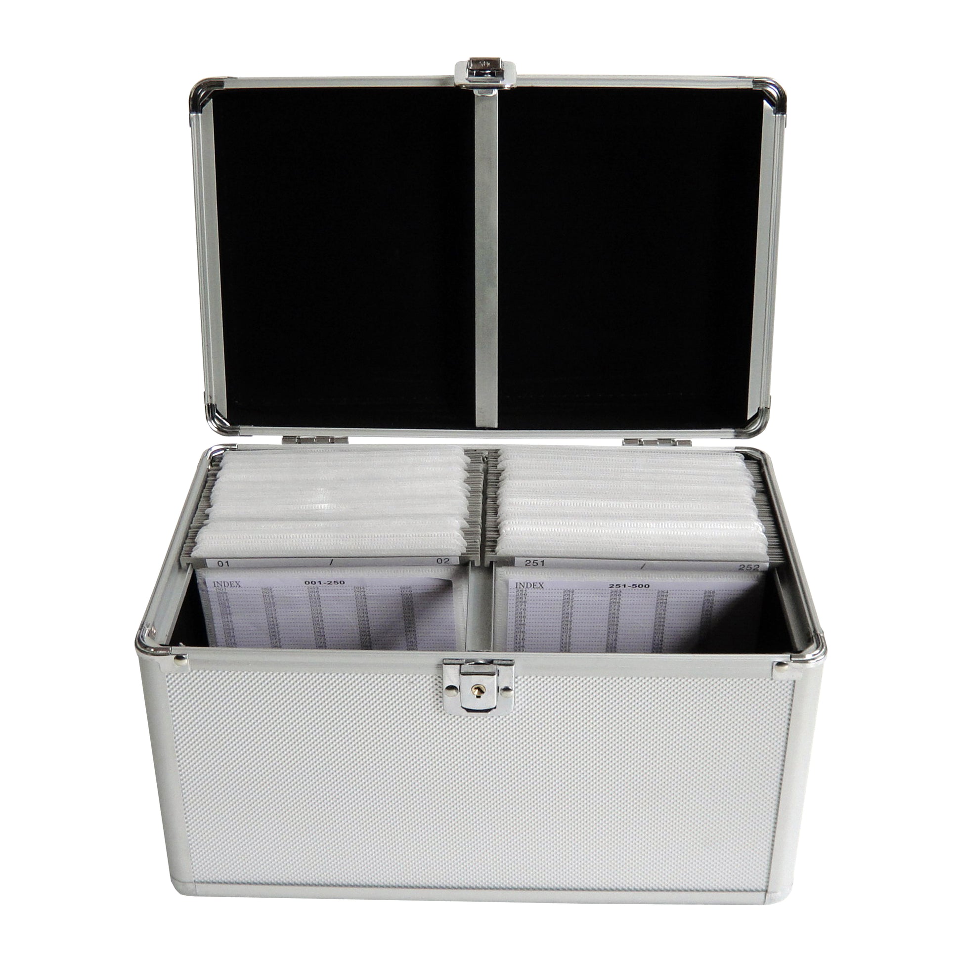 MediaRange CD-Koffer – 200 Disks, Fleece, Kunststoff, Holz, 301 × 190 × 180 mm