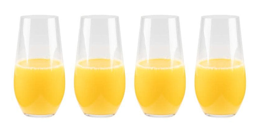 Furber. FURBER Trinkgläser 4er Set – 580 ml, Ø 6,0 cm, H 15,5 cm, Kristallglas, Transparent, spülmaschinenfest
