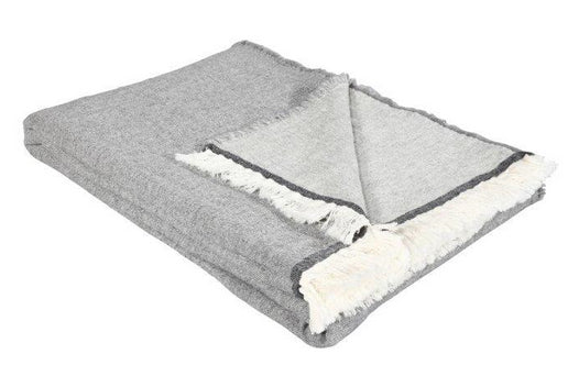 Eskimo Wohndecke – 140 × 200 cm, Wolle-Mix, Grau