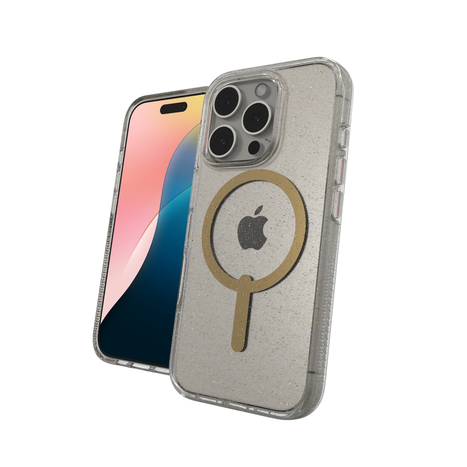 ZAGG Backcover Milan – für Apple iPhone 16 Pro – Gold Glitter