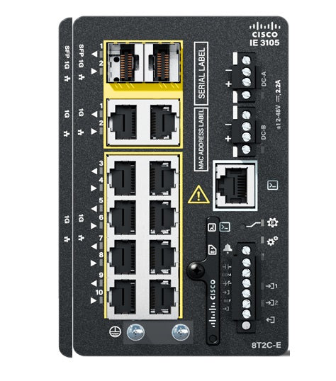 Cisco Catalyst IE3105 – Managed L2 Switch – 8× 1G, 19"