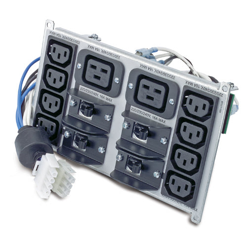 APC Symmetra RM Rückplatten-Kit – Rack-PDU, 8× IEC C13 + 2× IEC C19, schwarz