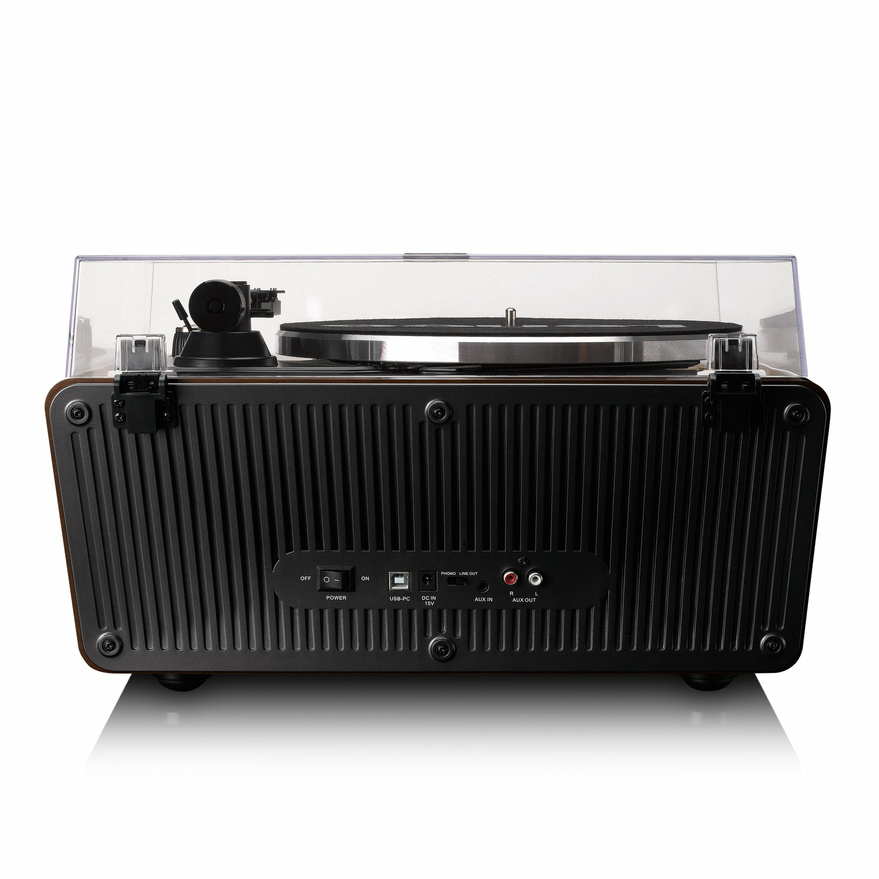 Lenco LS-470WA – Plattenspieler (Riemenantrieb, Start-Stopp), Bluetooth, Phono-Vorverstärker, 33⅓/45 U/min – Nussbaum