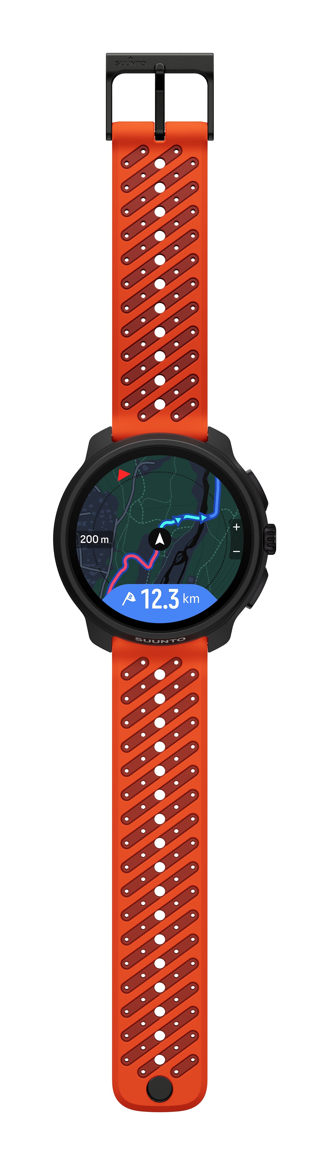 Suunto Race 2 49 mm GPS – Polyamid Schwarz, Sportband, Orange, 100 m, für iPhone, Android