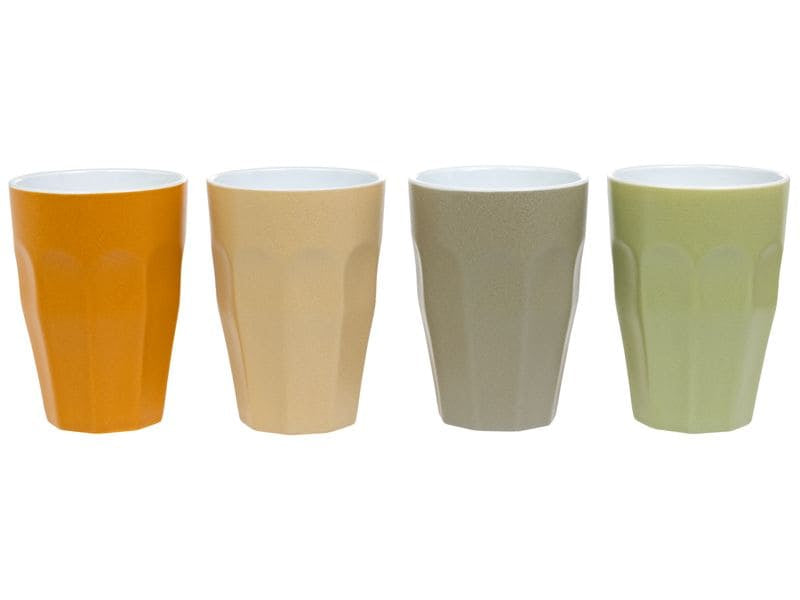 Furber. Becher – 4er Set, 330 ml, Ø 9,0 cm × H 12,5 cm, Porzellan, Mehrfarbig, spülmaschinenfest