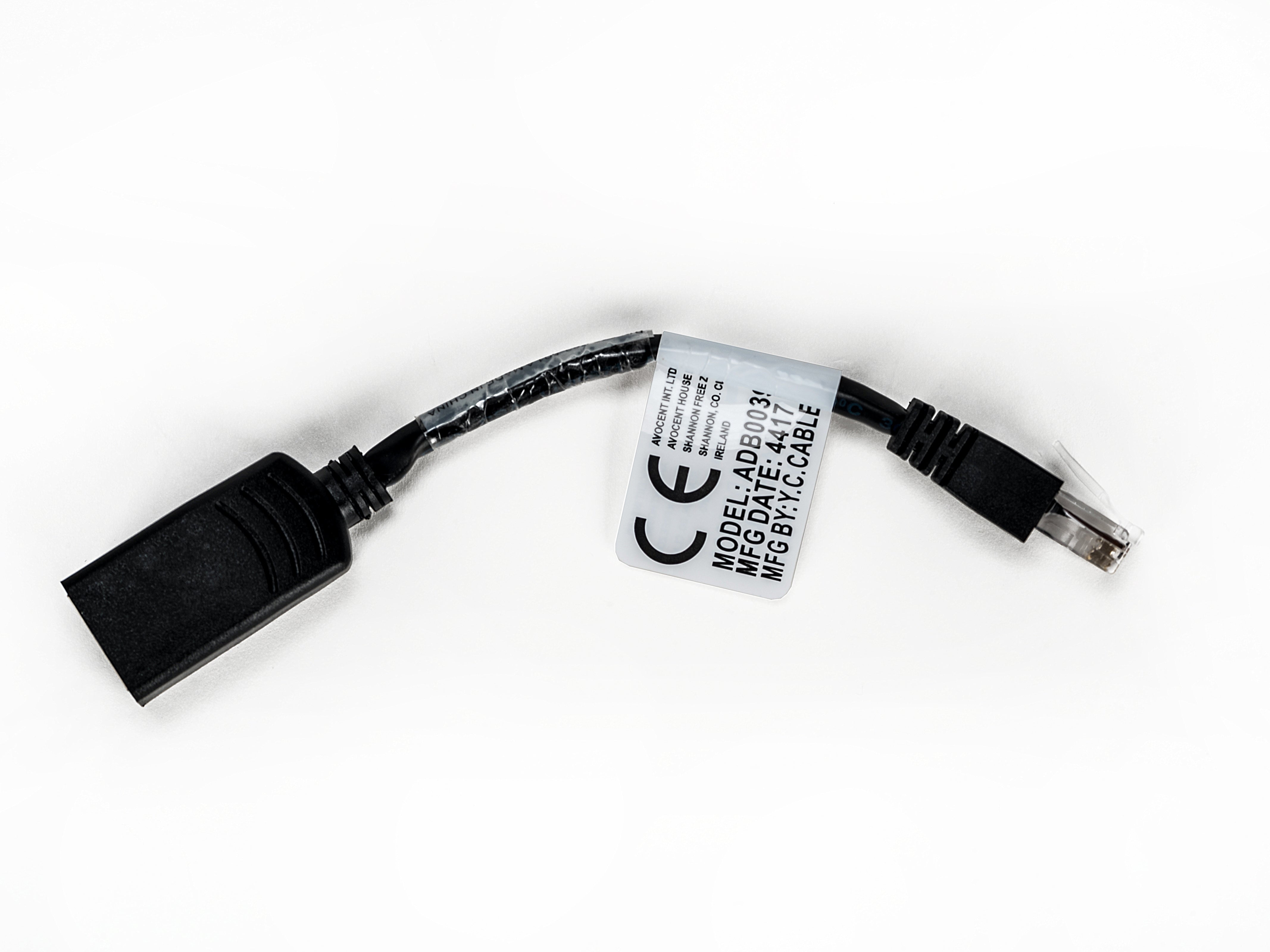 Vertiv Avocent ADB0039 Adapter RJ-45 zu RJ-45 – Männlich zu Weiblich, für Sun/Cisco, Schwarz