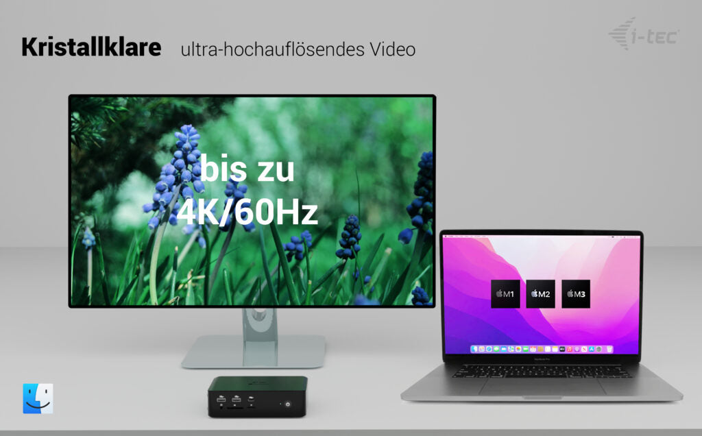 i-tec Quattro Display DS Dockingstation – Thunderbolt 5, 2× HDMI, 4× USB-A, 1× USB-C, 140 W PD, 2,5GbE