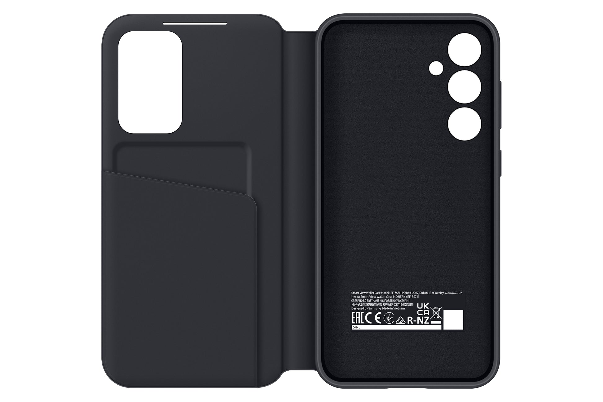 Samsung Booklet-Hülle – für Samsung Galaxy S23 FE – schwarz – mit Kartenfach, kratzresistent