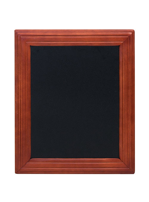 Securit Kreidetafel – 300 × 400 mm – Melamin, Holzrahmen, Mahagoni – für Kreidemarker – inkl. Wandmontageset