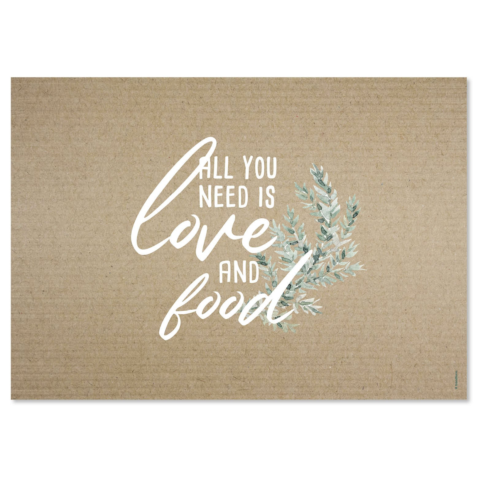 Trendform Tischset Pleasure, Papier, Rechteckig, Pflanzenmotiv – 29,7 × 42 cm – FSC – 12 Stk.
