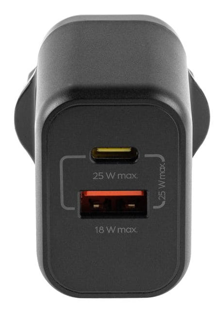 ONIT F02793 USB-Wandladegerät 25 W – USB-C×1, USB-A×1 – PD 3.0, PPS, QC 3.0, GaN, EU-Stecker (Typ C)