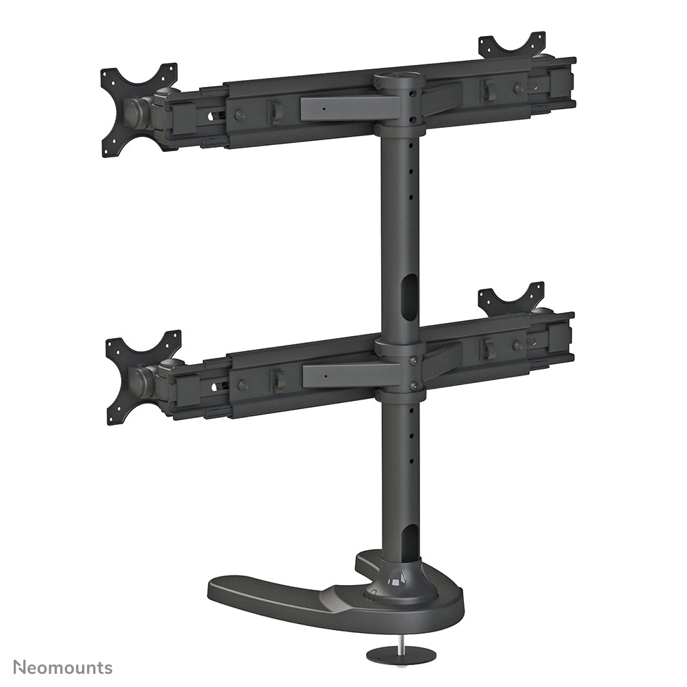 Neomounts FPMA-D700DD4 – Tischhalterung, 4-fach, bis 30", VESA 75 × 75/100 × 100 mm, Schwarz
