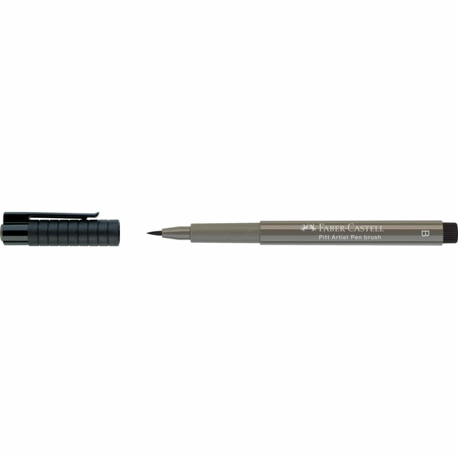 Faber-Castell Pitt Artist Pen Brush – Pinselspitze, 2,5 mm, pigmentiert, wasserfest, warmgrau IV