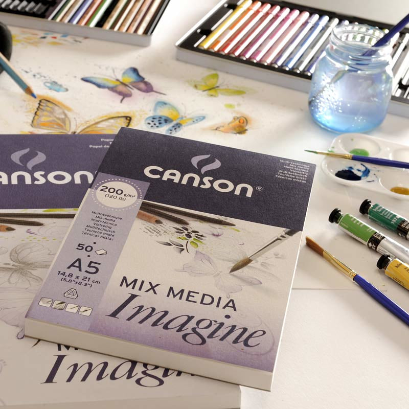Canson Skizzenblock – A1 – 200 g/m² – 25 Blatt – für Tinte & Farbe auf Wasserbasis