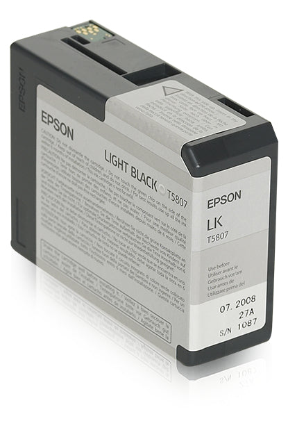 Epson Tintenpatrone T580700, Schwarz, 80 ml, Original – für Stylus Pro 3800