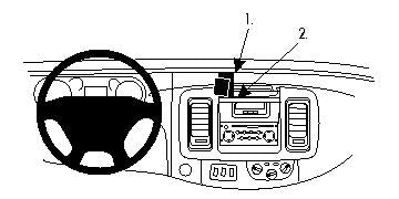 Brodit Montagehalterung für Nissan Primastar 02–10, Opel Vivaro 02–10, Renault Trafic 02–10, schwarz