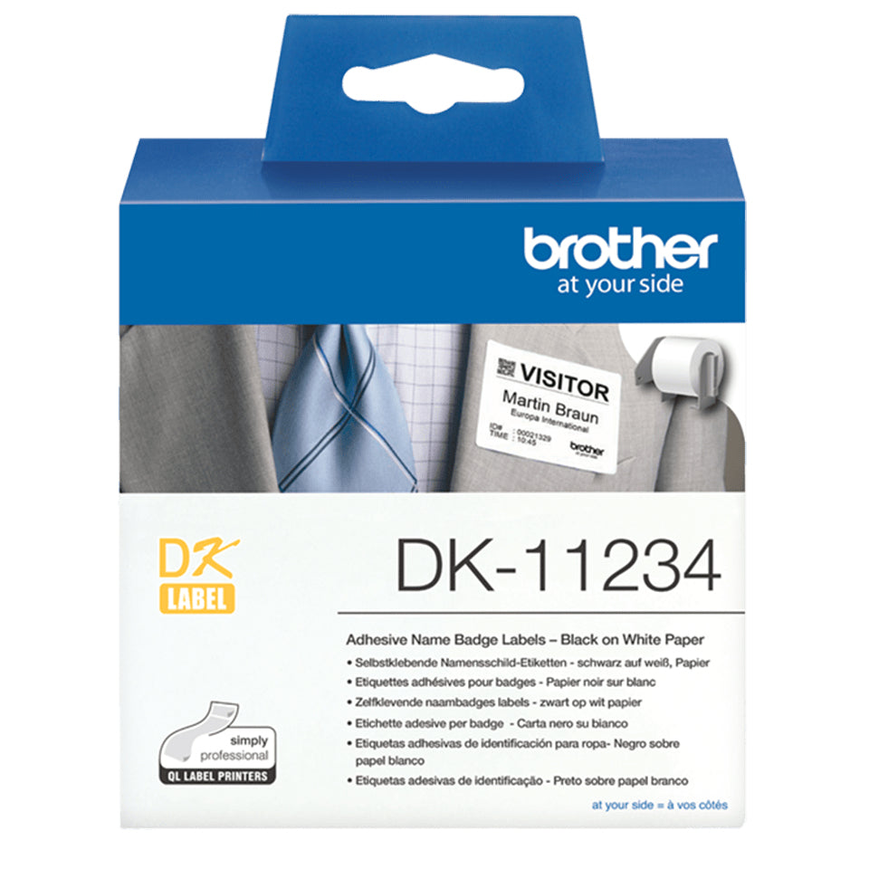 Brother Etiketten, 60 mm × 86 mm, weiss, Papier, permanent, 260 Etiketten