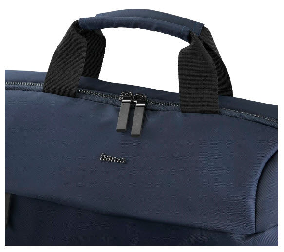 Hama Premium Leichte Notebook-Tasche bis 16,2" – Abnehmbarer Schultergurt, Trolleyband – Dunkelblau