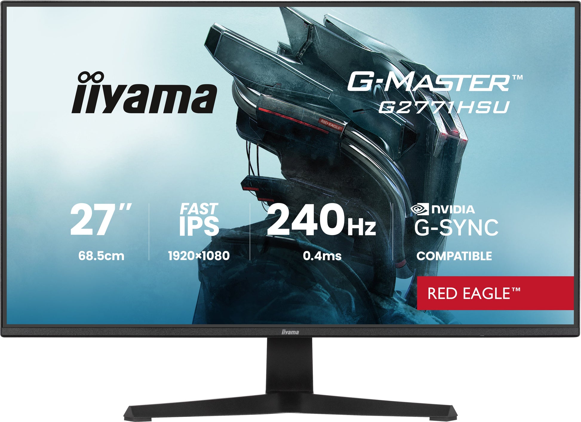 iiyama G2771HSU-B1 – Monitor, 27", IPS, 240 Hz, G-SYNC (Adaptive Sync)