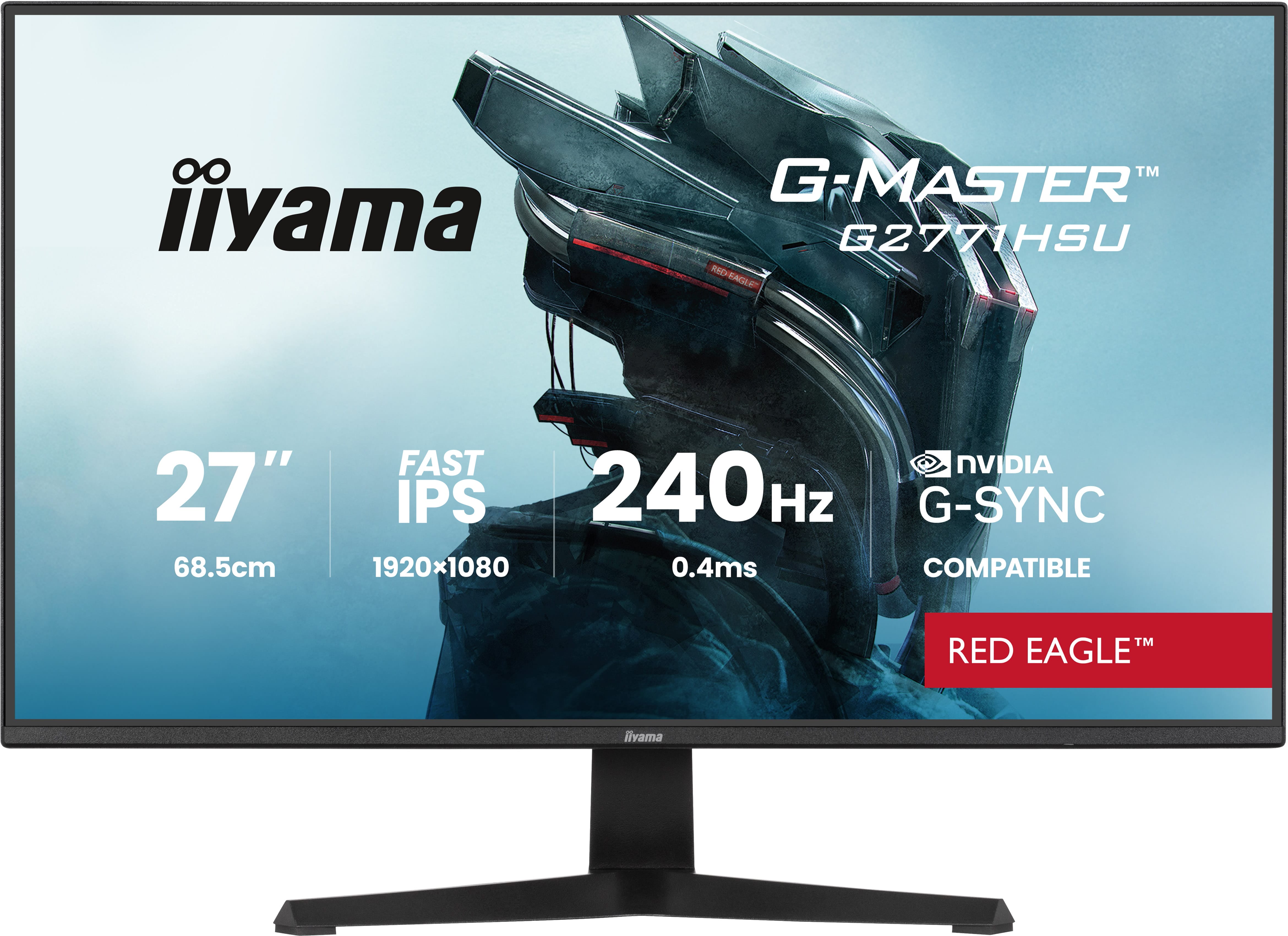 iiyama G2771HSU-B1 – Monitor, 27", IPS, 240 Hz, G-SYNC (Adaptive Sync)