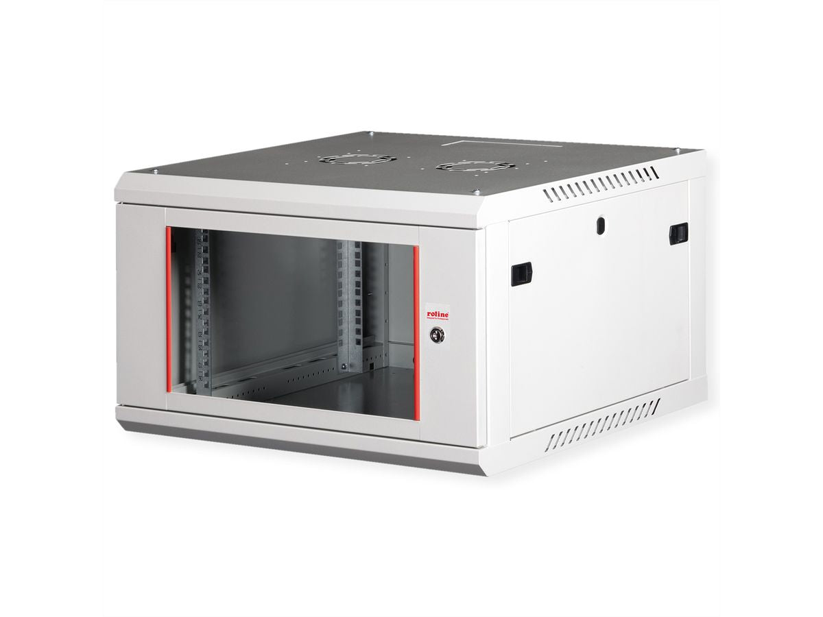 ROLINE Basic Plus – 19" Wandverteiler 6U, IP20, abschliessbar, 600 × 600 × 379 mm, lichtgrau, Stahl