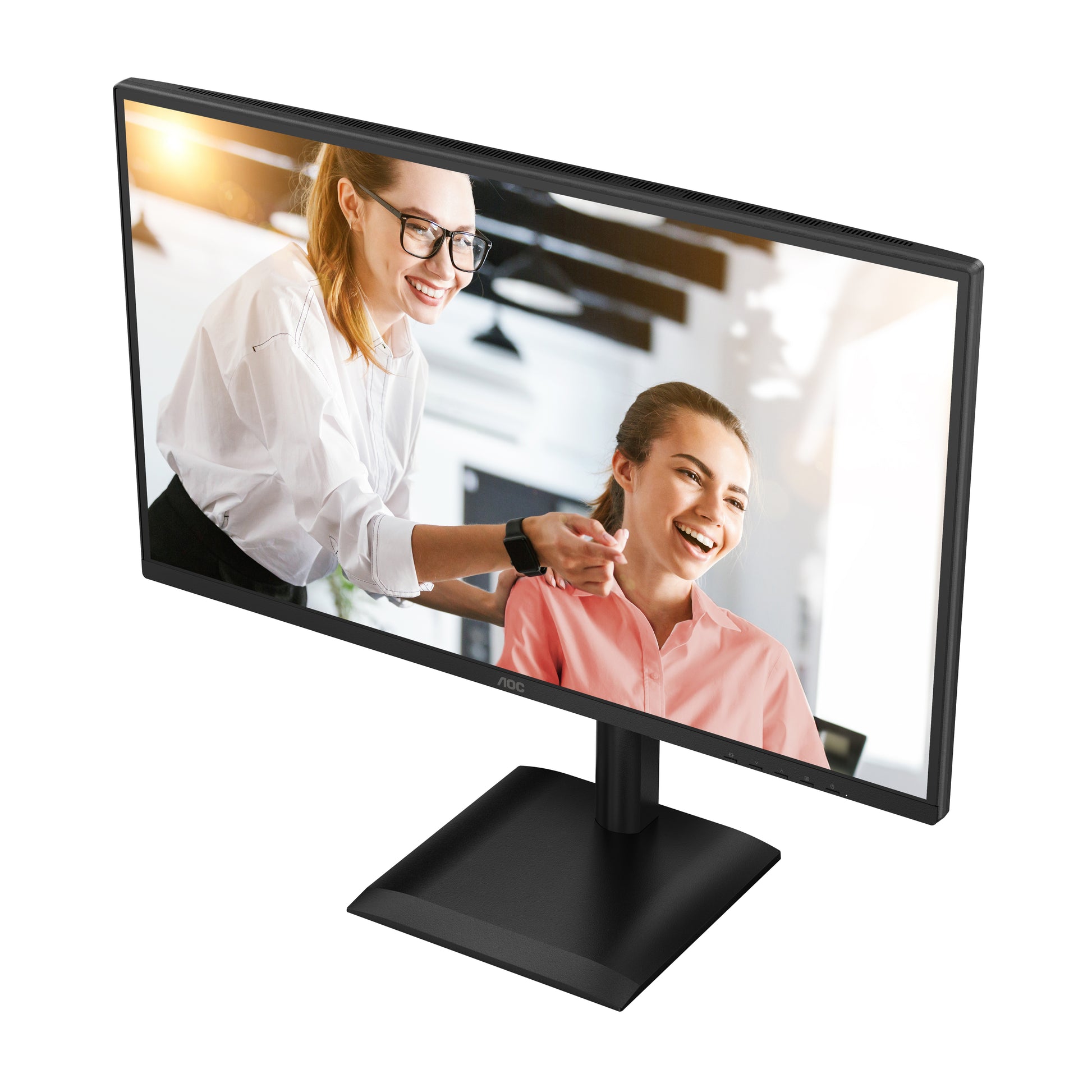 AOC Q27E4CV – Monitor, 27" 2560 × 1440 (WQHD), IPS, 120 Hz, 350 cd/m², USB-C, Lautsprecher, Schwarz