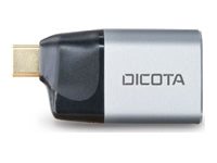 DICOTA D32046 Adapter USB-C zu Mini DisplayPort – 8K (7680 × 4320), PD 100 W – Schwarz/Silber