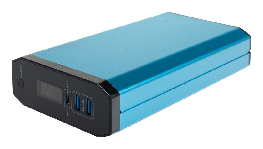 KOOR F02748 Powerbank 52'000 mAh – 60 W PD, 1× USB-C, 2× USB-A, blau