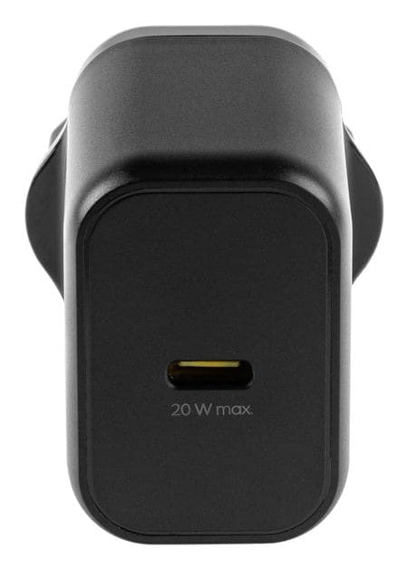 ONIT F02791 USB-Ladegerät 20 W – USB-C×1 – PD 3.0, PPS, GaN – EU-Stecker (Typ C) – Schwarz