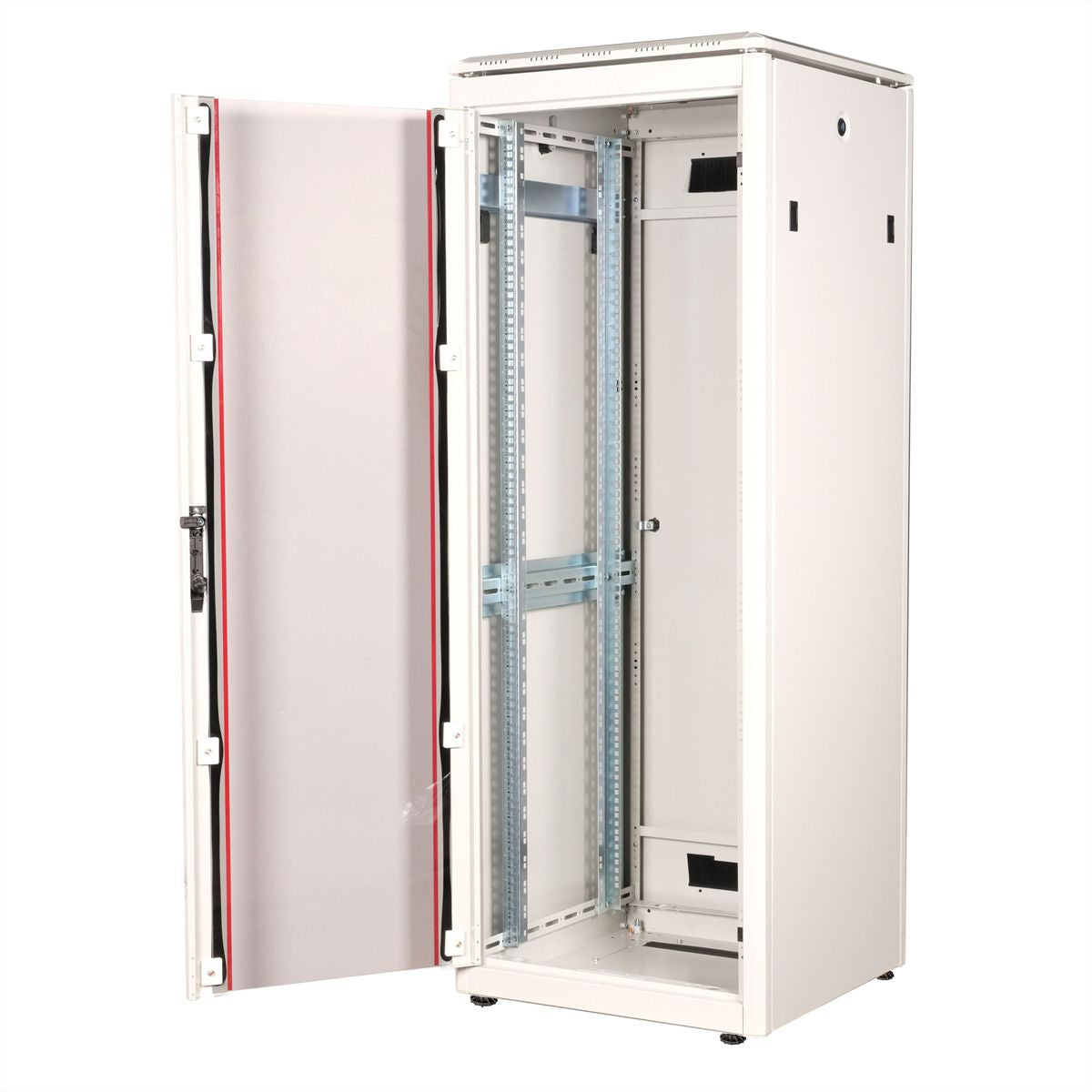 ROLINE Pro – 19" Netzwerkschrank 32U, IP20, abschliessbar, 600 × 600 × 1609 mm, lichtgrau, Stahl
