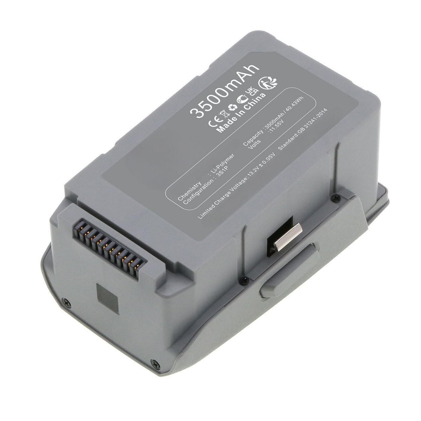 CoreParts PB2 Akku – 3500 mAh (40,43 Wh), 11,55 V – für DJI Air 2S, Mavic Air 2 – Grau