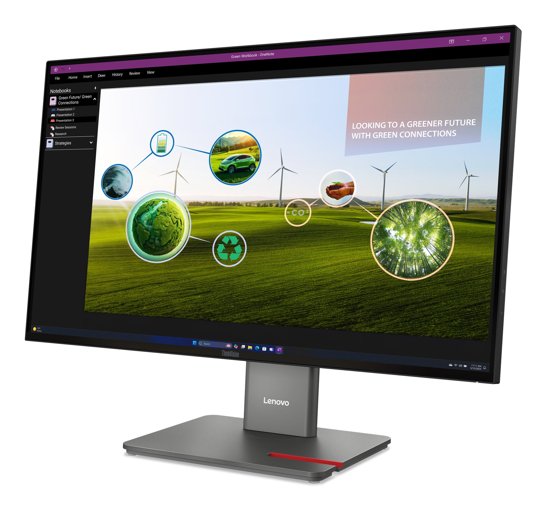 Lenovo ThinkVision P27Q-40 – Monitor, 27", 2560 × 1440 (WQHD), Schwarz