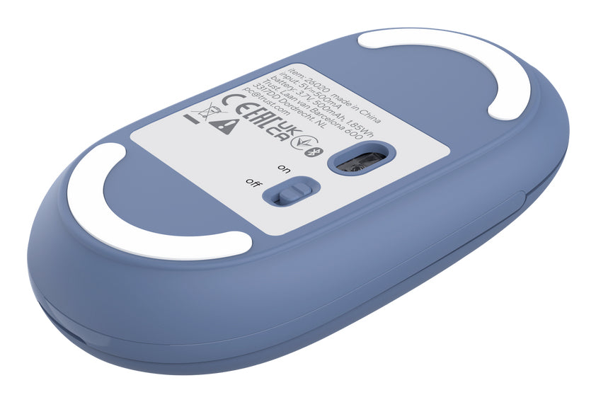 Trust Seron Slim Multi – Maus – Kabellos (Bluetooth/2,4 GHz), 3200 DPI, beidhändig, Blau