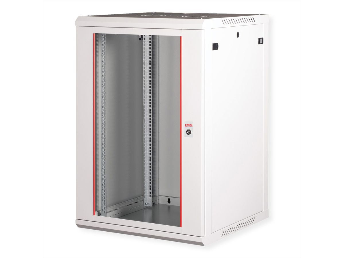 ROLINE Basic Plus – 19" Wandverteiler 18U, IP20, abschliessbar, 600 × 600 × 912 mm, lichtgrau, Stahl