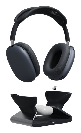 mophie 401316655 – Ladestation für AirPods Max, AirPods, AirPods Pro, Schwarz