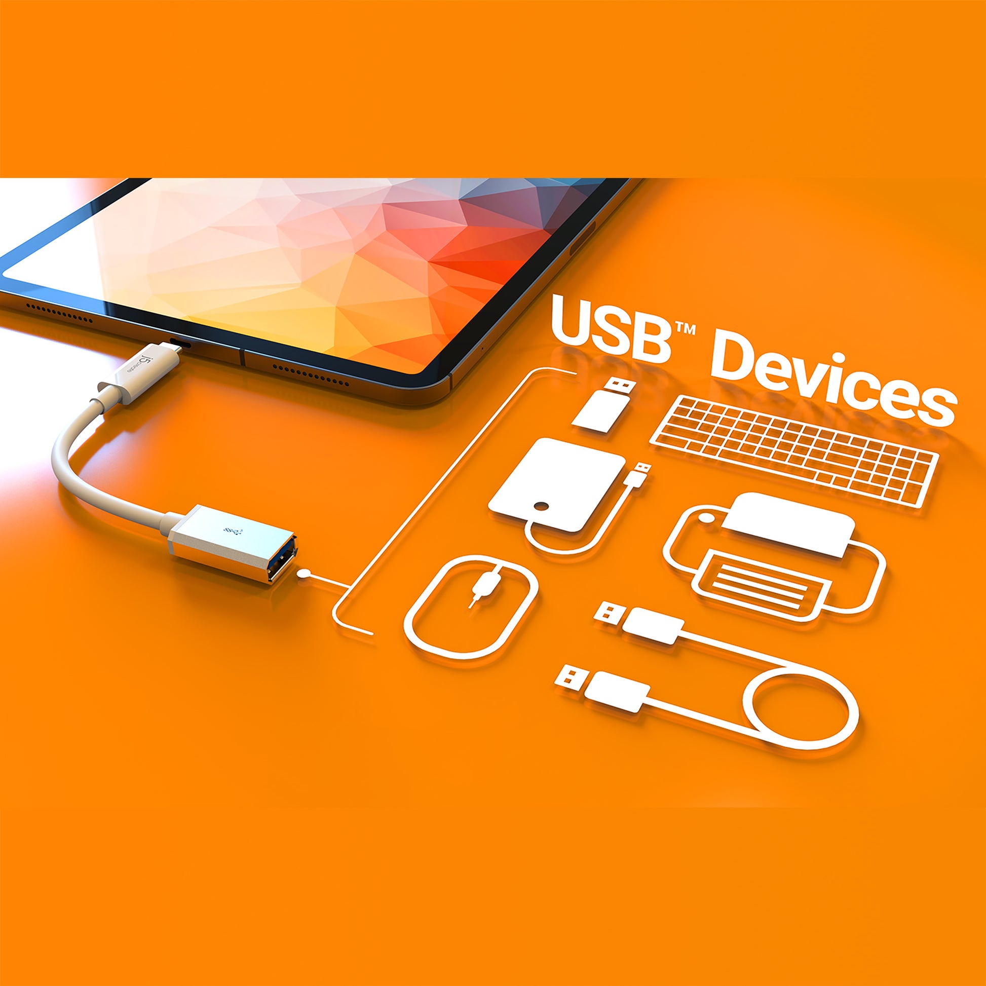 j5create JUCX05-N Adapter USB-C zu USB-A – USB 3.2 Gen 1 (5 Gbit/s), 0,1 m – für Windows/Mac