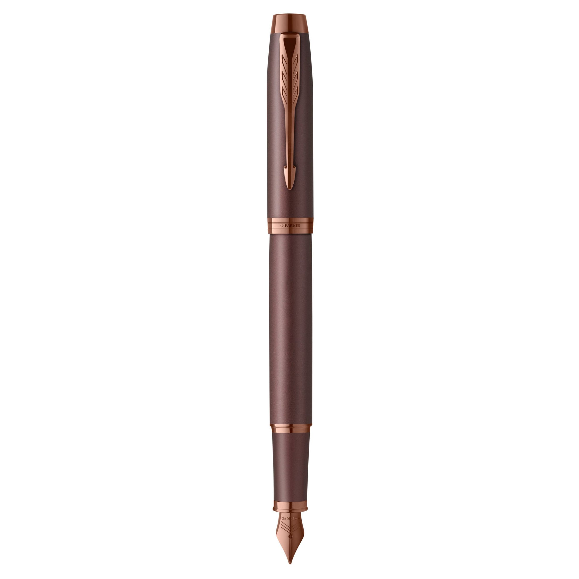 Parker 2190512 – Federspitze M – für Rechts- & Linkshänder – braun, blau – Patronen