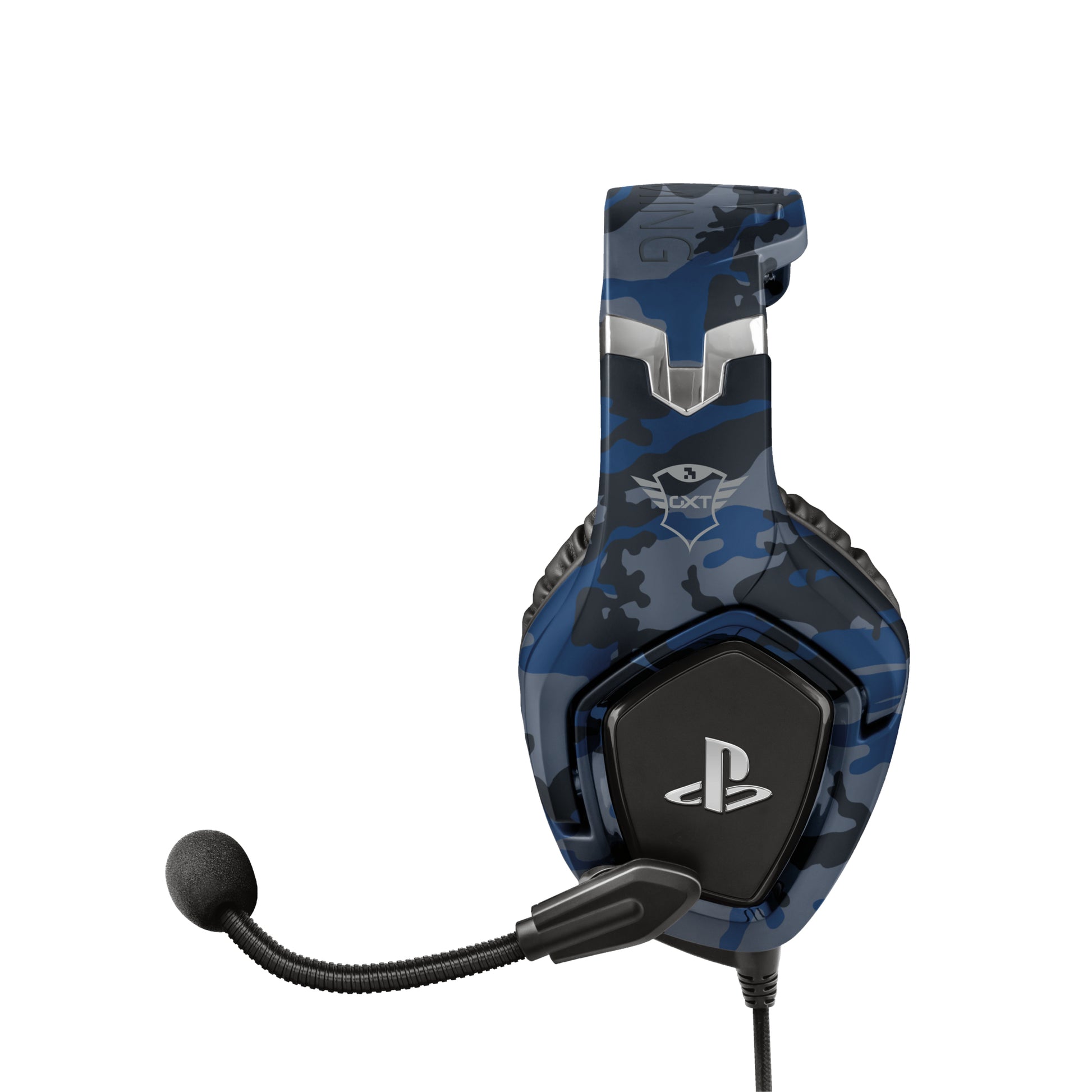 Trust GXT 488 Forze-B Gaming-Headset – Over-Ear, Stereo, Kabelgebunden, 3,5 mm Klinke, ANC, für PS4, PS5, Blau