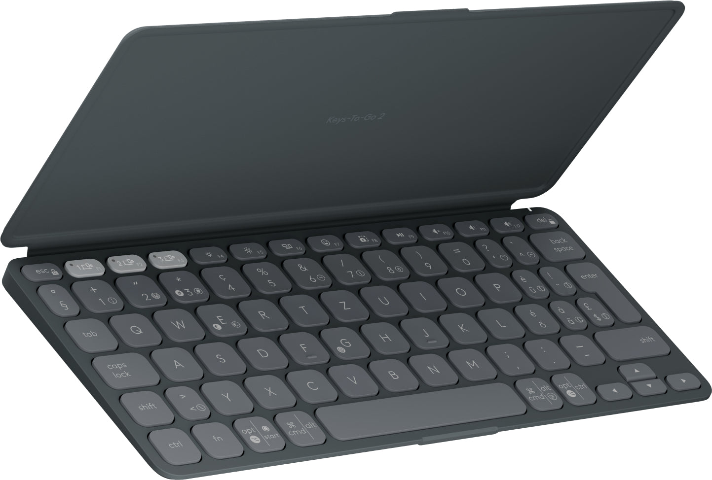 Logitech Keys-To-Go 2 – Tastatur, kabellos (Bluetooth), CH-Layout (DE-CH), Grau
