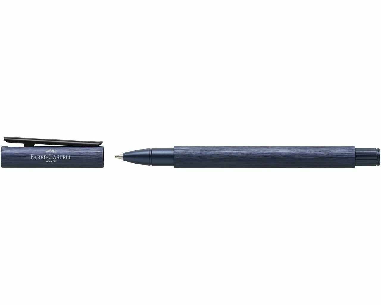 Faber-Castell Neo Slim – Tintenroller, Blau, mit Kappe, Aluminium, Dunkelblau