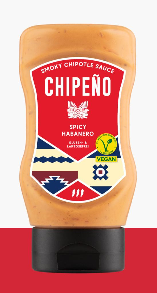 Chipeno Chilisauce Habanero, rauchig, scharf, vegan – 300 ml