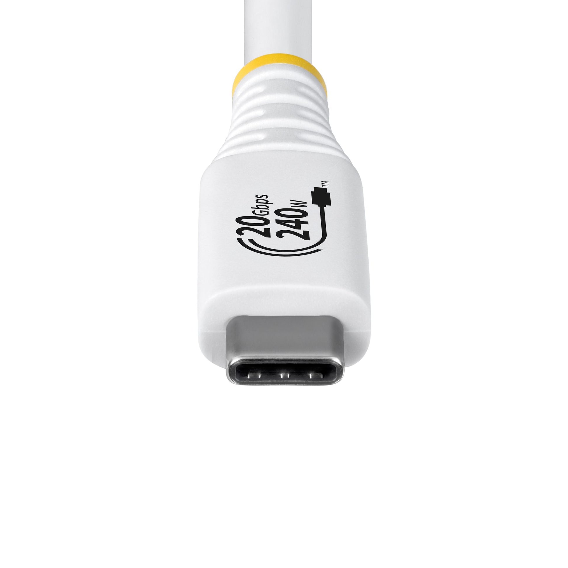 StarTech.com USB-C auf USB-C Kabel – USB4 20 Gbit/s – 2 m – PD 240 W – 4K/120, DP 1.4 – Weiss