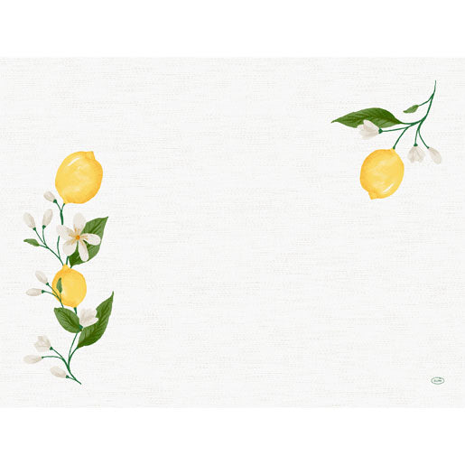 Duni Tischset Lemon Fiesta, Papier, Rechteckig, 30 × 40 cm – FSC – 1000 Stk.