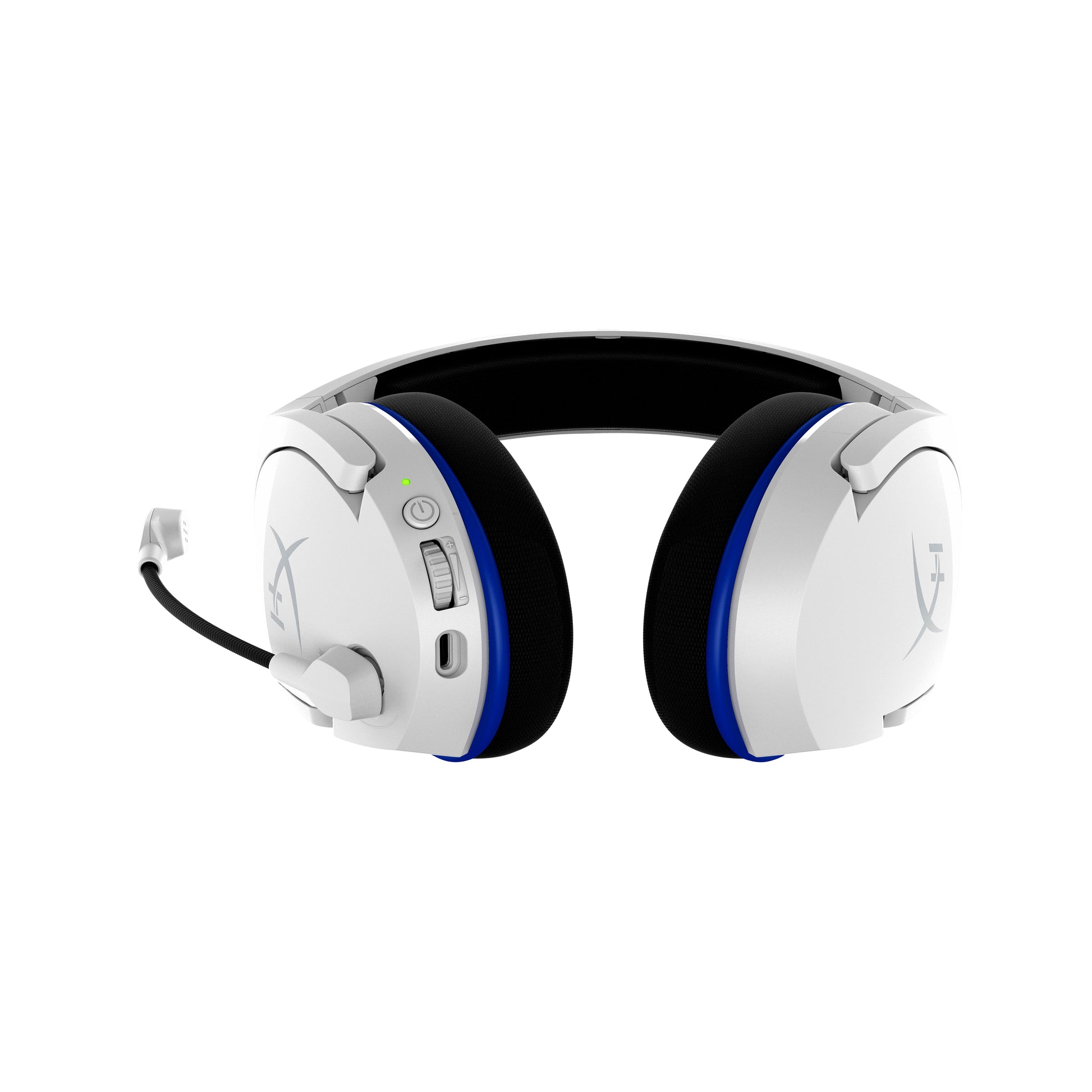 HyperX Stinger Core – Gaming-Headset – USB-A, Mikrofon mit Stummschaltung – Weiss/Blau – für PS5/PS4/PC