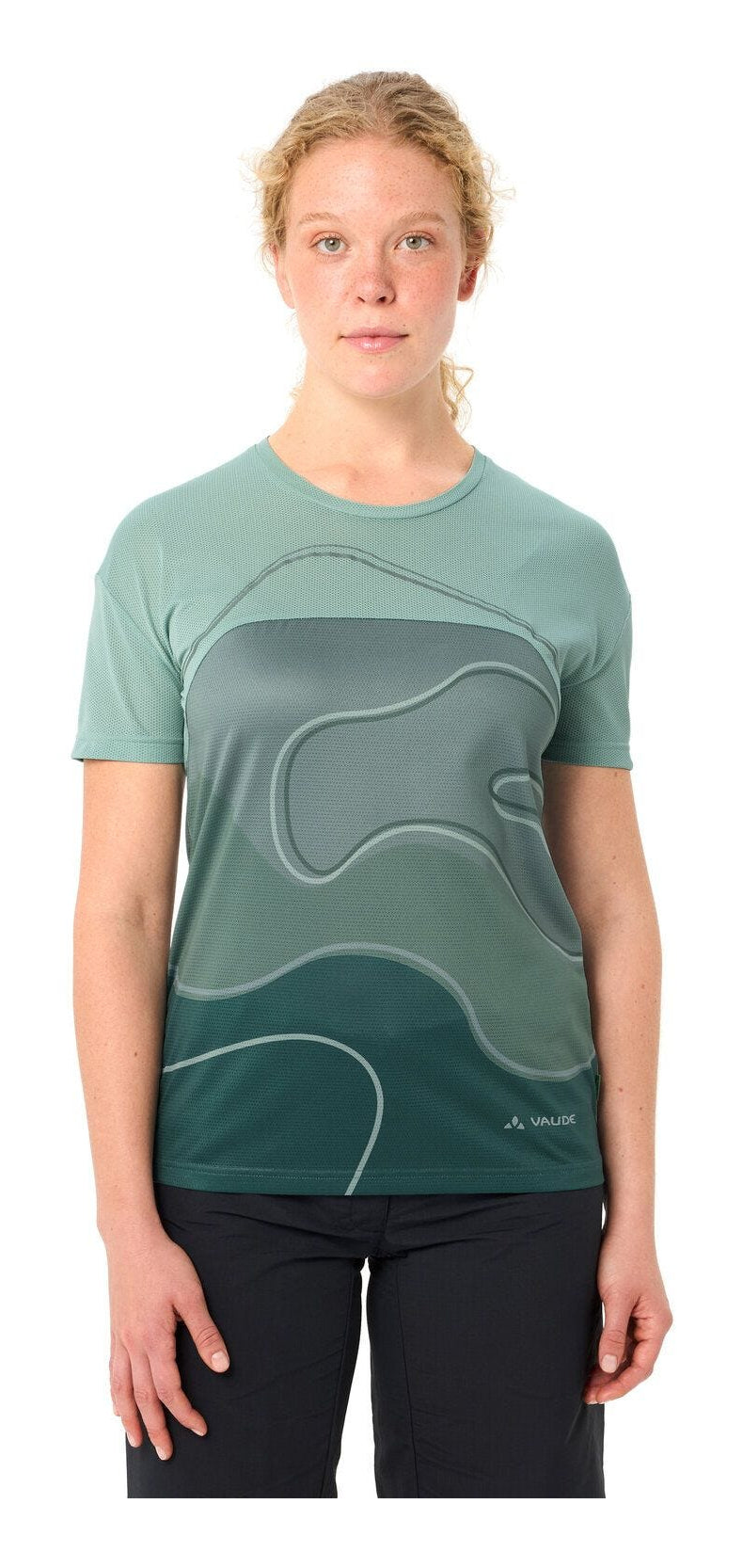 VAUDE T-Shirt – 38 – Grün, 100% Polyester (recycelt), Grüner Knopf