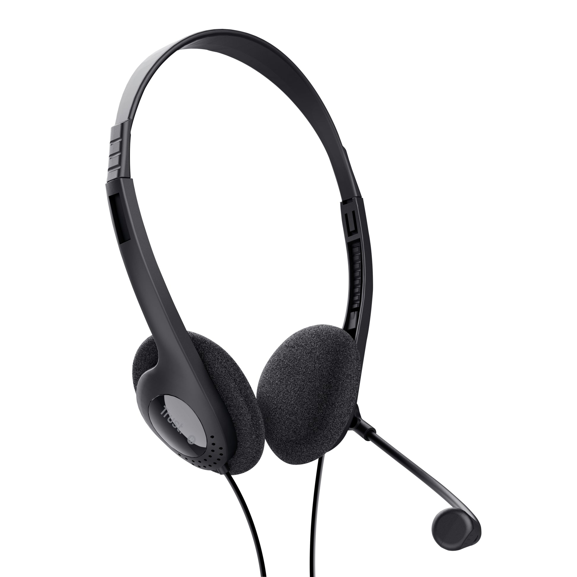 Trust Primo Office-Headset – On-Ear, Stereo, Kabelgebunden, 3,5 mm Klinke, Schwarz