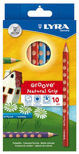 LYRA Groove Farbstifte – 10 Stk., Jumbo, ergonomisch, Karton