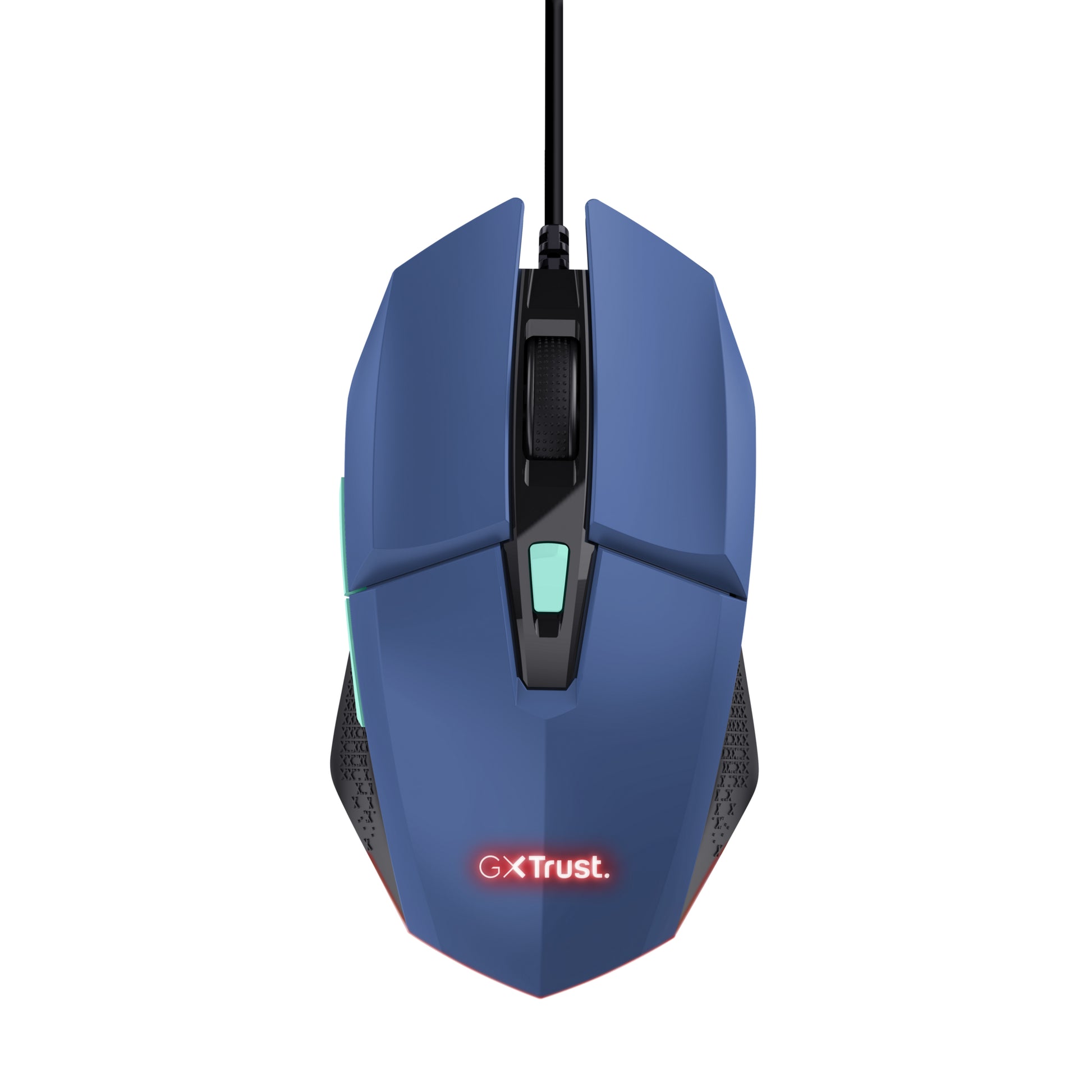 Trust GXT109 Felox – Gaming-Maus – Kabelgebunden (USB-A), 6400 DPI, RGB-Beleuchtung, beidhändig, Blau