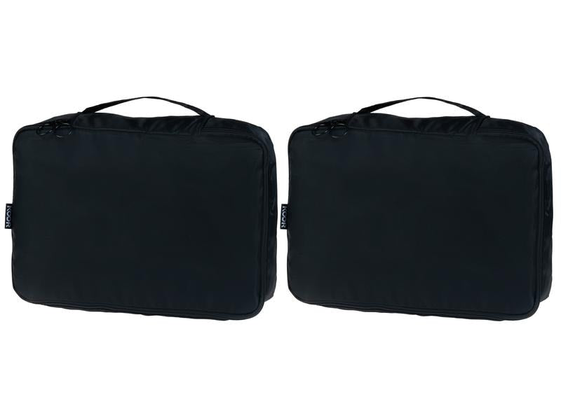 KOOR Packhilfen-Set Reesa Small – Reissverschluss – 28 × 12 × 20 cm – Schwarz, Polyester – 2 Stk.