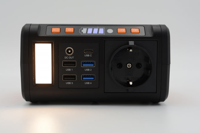 Technaxx TX-205+ – Powerstation, 74 Wh, 120 W AC, Li-Ion, 1× Schuko (Typ F), USB PD, Quick Charge 3.0